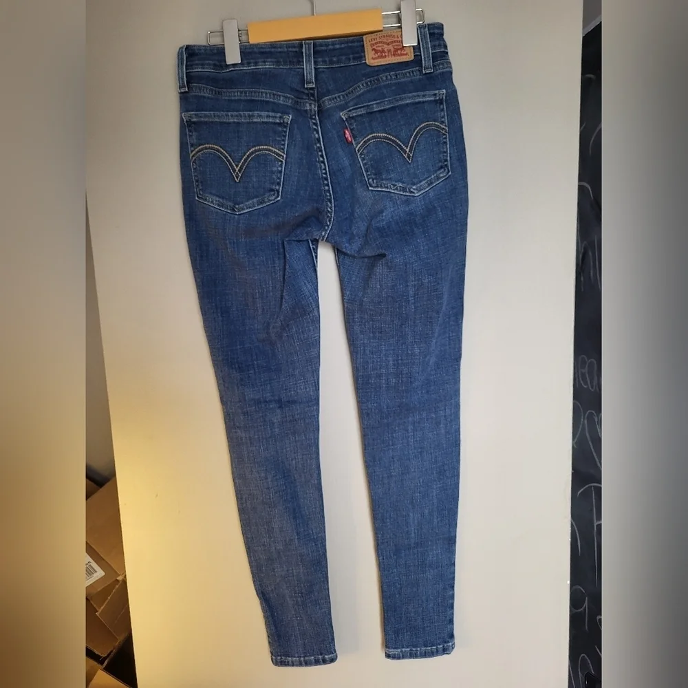 Levi Women's Blue Distressed Jeans 535 Super Skinny, Size 29 - Picture 3 of 5